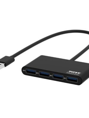 Port USB3.0 to 4 x USB3.0 5Gbps 4 Port Hub - Black