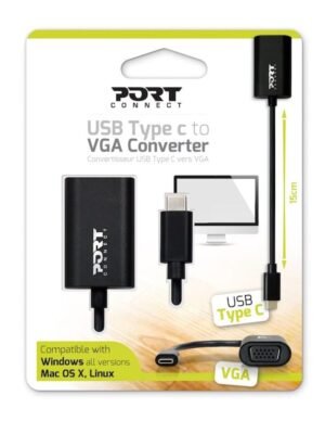 Port Connect Type-C to VGA Converter