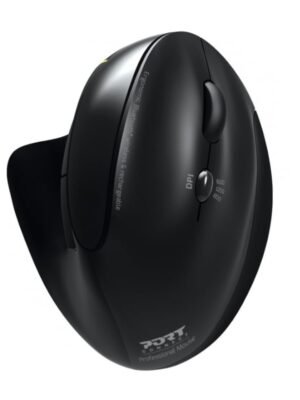 Port Connect Wireless Rechargeable Ergonoc Mouse Bluetooth
- Black