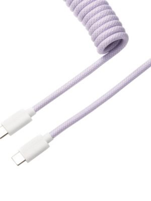 Keychron Coiled Aviator Cable - Light Purple/Straight