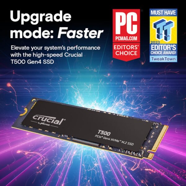 Crucial T500 2TB M.2 NVMe Gen4 NAND SSD - Image 3