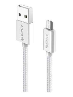 ORICO Micro USB Braided Charging Data Cable Silver 1M