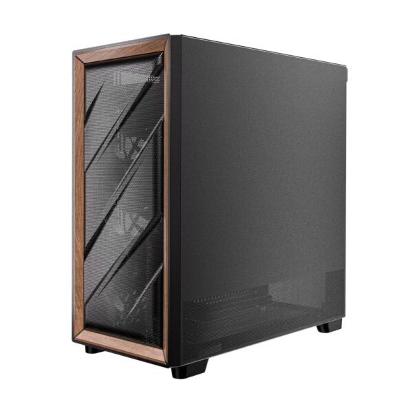 Antec FLUX ATX WOOD Mid Tower Gaming Chassis – Black - Image 3