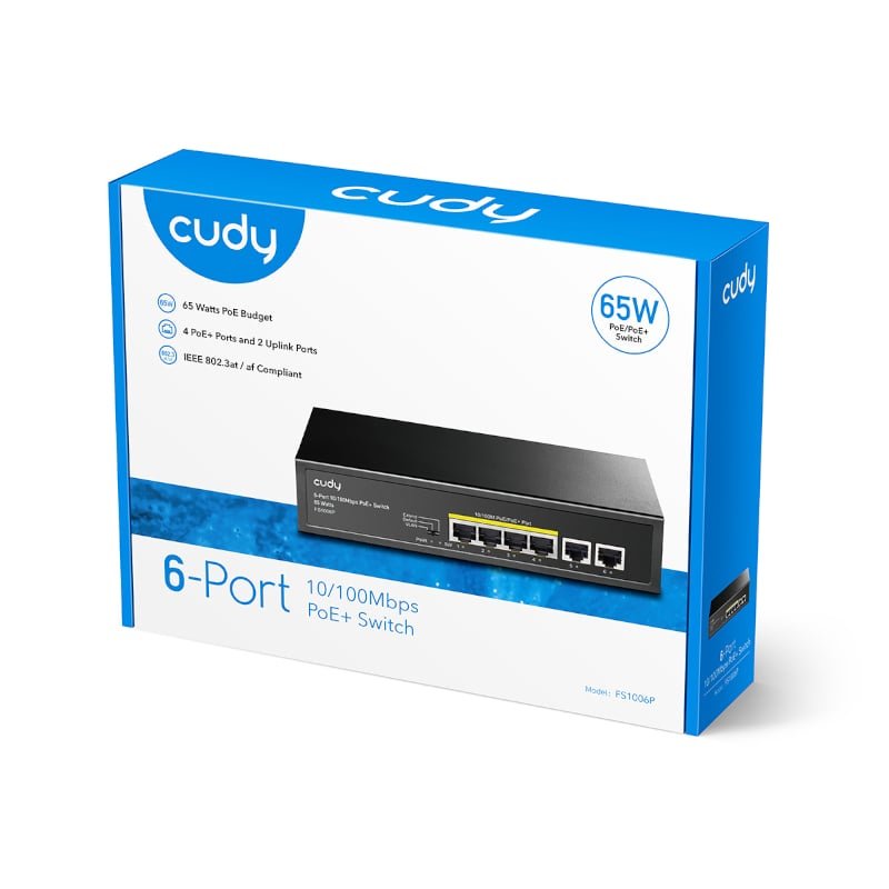 Cudy 6-Port Ethernet Unmanaged Switch - 4 Ports POE - Image 4