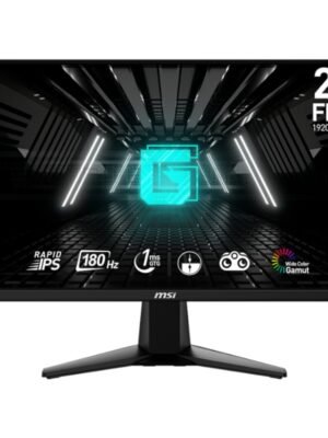 MSI G255F 25" Gaming Monitor 1920x1080 (FHD) Rapid IPS 1mz 180Hz Adaptive Sync HDMI Displayport Black