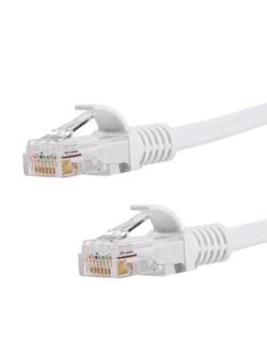 Gizzu Cat6 UTP Fly Lead Ethernet Network Cable 1m – White