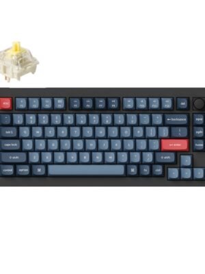 Keychron V1 Max QMK/VIA Wireless Custom Mechanical Keyboard | BANANA Switches – Black