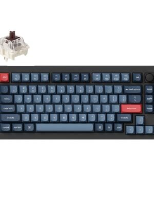 Keychron V1 Max QMK/VIA Wireless Custom Mechanical Keyboard | BROWN Switches – Black