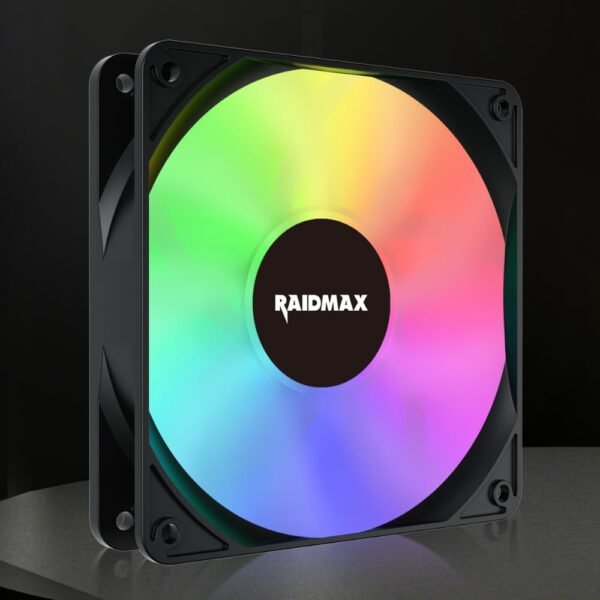 Raidmax NVX120FBDC4 120mm 3pin ARGB 4in1 Fan - Black - Image 4