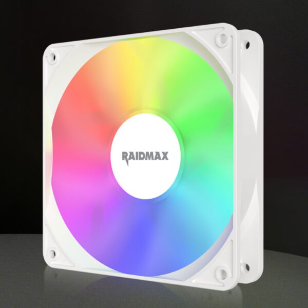 Raidmax NVX120FWDC4 120mm 3pin ARGB 4in1 Fan - White - Image 4