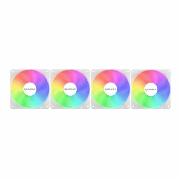 Raidmax NVX120FWDC4 120mm 3pin ARGB 4in1 Fan - White - Image 5