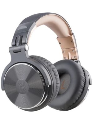 Oneodio Pro 10 Professional Wired Over Ear DJ and Studio Monitoring Headphones - Grey/Gold