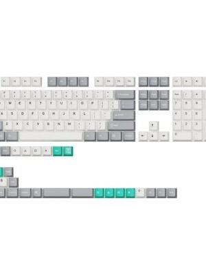 Keychron Cherry Profile Double Shot PBT Full Keycap Set - Grey/White/Mint