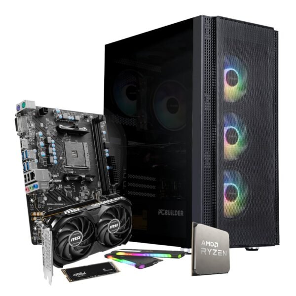 PCBuilder AMD Ryzen 5 5600X BARRICADE Windows 11 Gaming PC - Image 9
