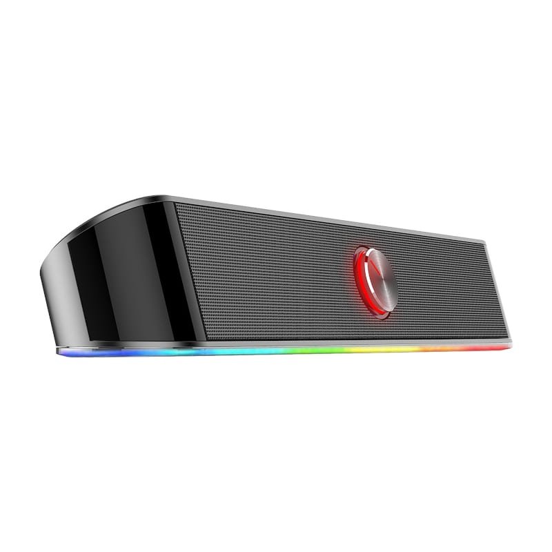 REDRAGON 2.0 Sound Bar ADIEMUS 2 x 3W RGB USB|Aux PC Gaming Speaker - Black - Image 3