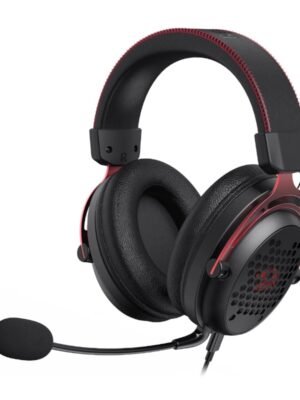 REDRAGON Over-Ear DIOMEDES Honeycomb 3.5mm AUX Gaming Headset - Black