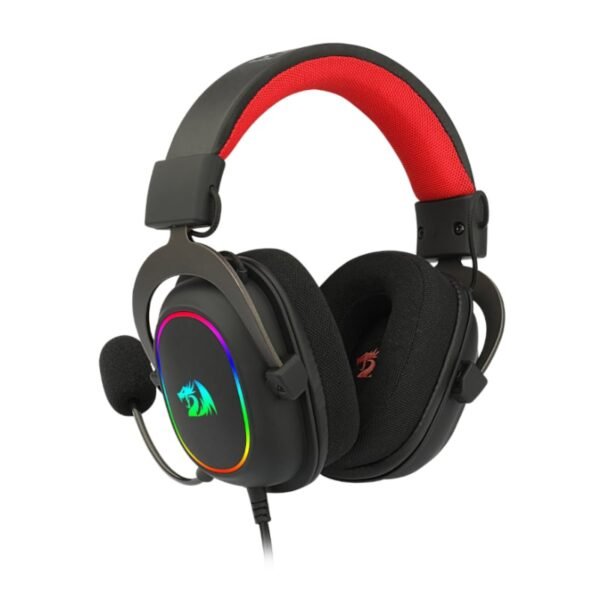 REDRAGON Over-Ear ZEUS-X USB RGB Gaming Headset - Black - Image 2