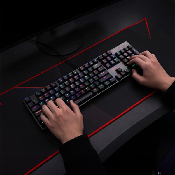 REDRAGON SURARA MECHANICAL RGB Gaming Keyboard - Black - Image 4