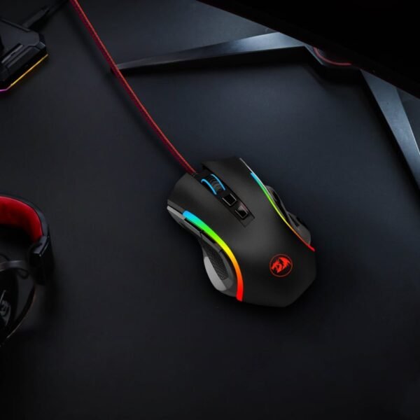 REDRAGON GRIFFIN 7200DPI Gaming Mouse - Black - Image 4