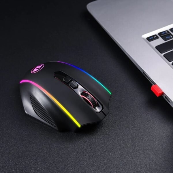 REDRAGON PERDICTION 4 12400DPI RGB MMO Ergo Gaming Mouse - Black - Image 7