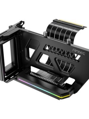 Antec SHIFT ARGB Vertical GPU Bracket with PCIe 4.0 Riser Cable - Black