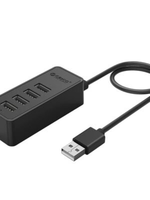 ORICO 4 Port USB2.0 Hub Black|Micro USB Power Adapter Not Included - Black