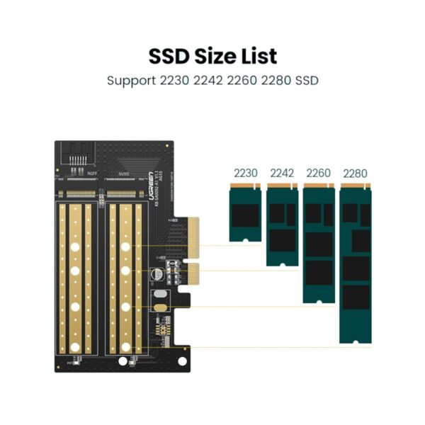 UGREEN CM302 M.2 M/B-Key to PCI-E 3.0 Expansion Card - Image 2