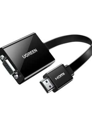 UGREEN HDMI to VGA Adapter, with 3.5mm Audio and Power Port - Black