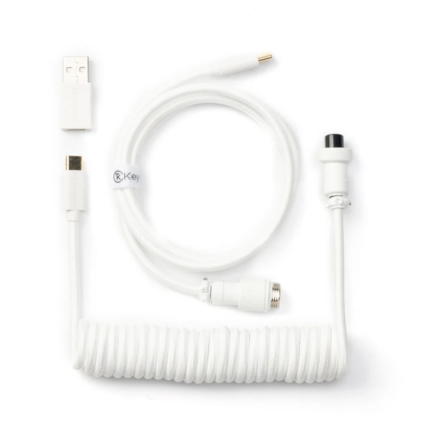 Keychron Coiled Aviator White Cable - Image 2