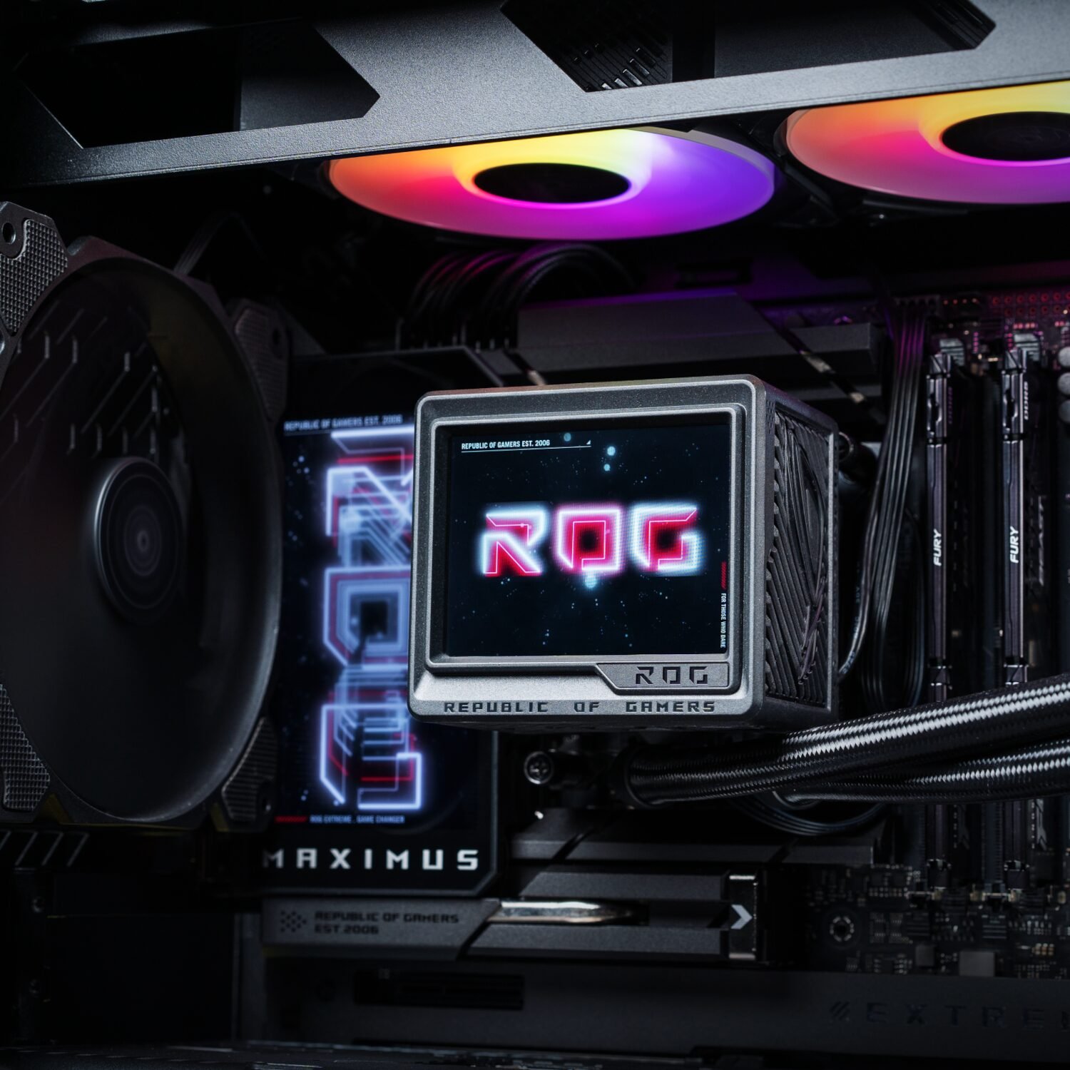 Asus ROG Ryujin III ARGB AIO Liquid Cooler - 3.5" LCD Display - Image 8