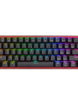 Redragon K616 FIZZ Pro 61-Key RGB Mechanical Gaming Keyboard – Black (60%, RGB, Wireless/Wired, Hot-Swappable)