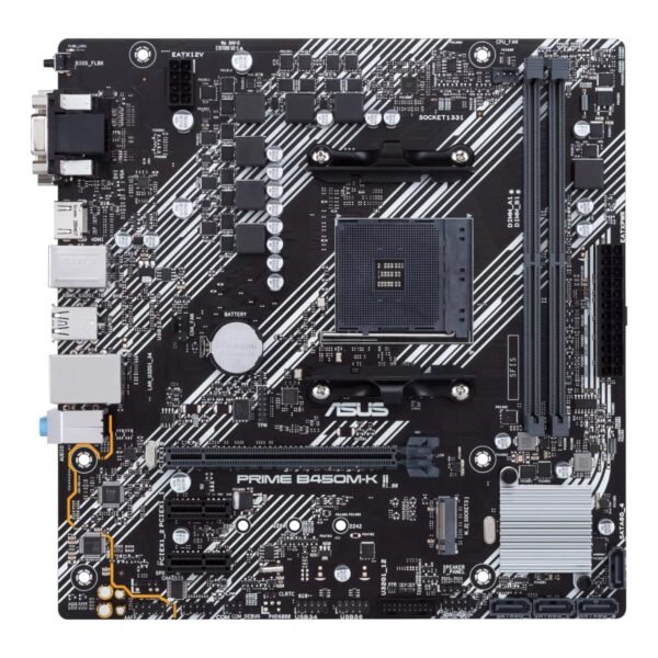ASUS PRIME B450M-K II mATX Motherboard - AM4, DDR4, HDMI, M.2, USB3.2 - Image 4
