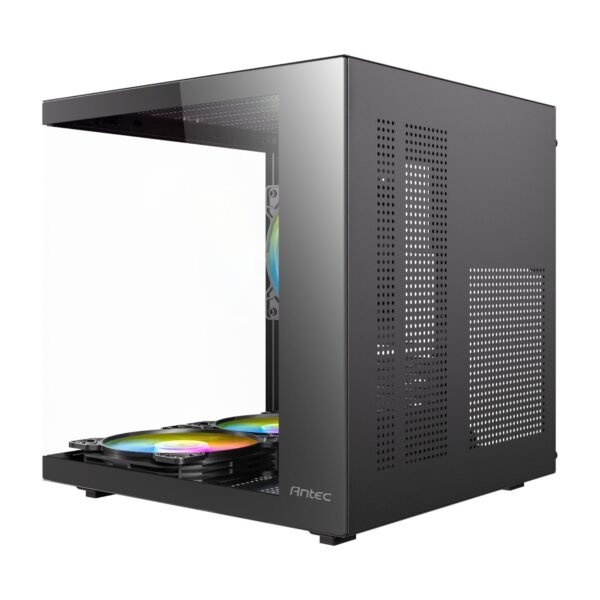 Antec VCX10M RGB Micro-ATX | ITX ARGB Mini -Tower Gaming Chassis - Black - Image 4