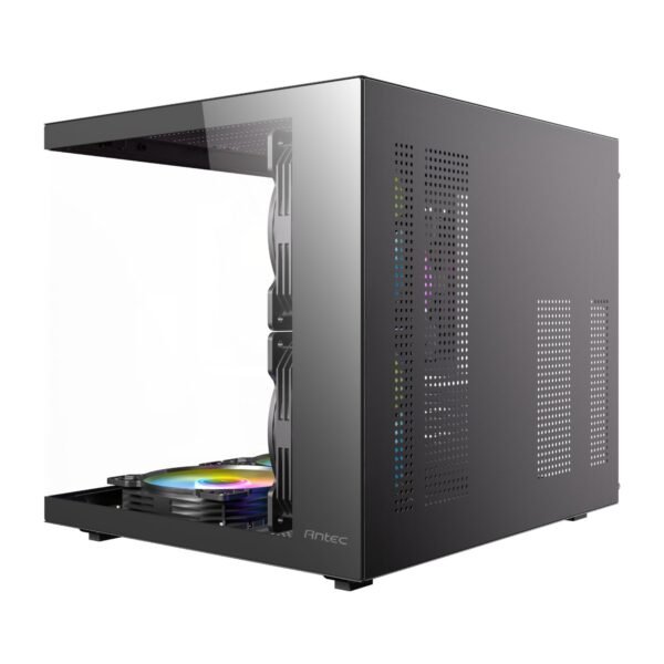 Antec VCX20M RGB Elite Micro-ATX | ITX Mini-Tower Gaming Chassis - Black - Image 4
