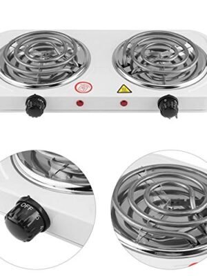 Casey Koala Electric 2 Hot Plate Spiral Stove Colour: White