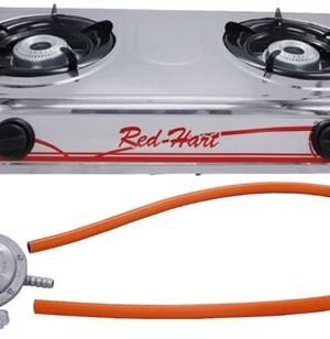 Casey Red 2 Plate Stainless Steel Gas Stove