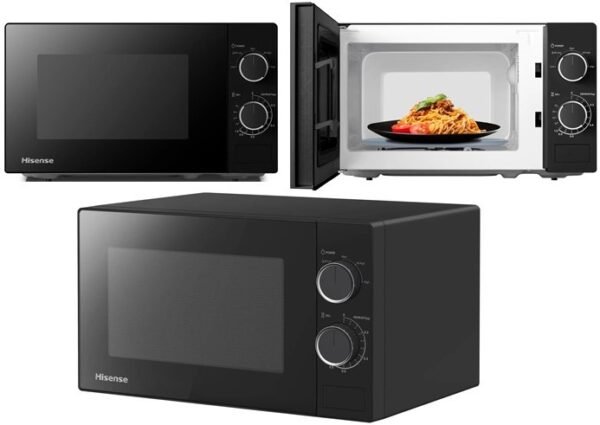 Hisense 20L Solo Premium Black Manuel Microwave