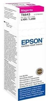 Epson T6643 Magenta Ink Bottle 70ml For L110 L300 L210 L355