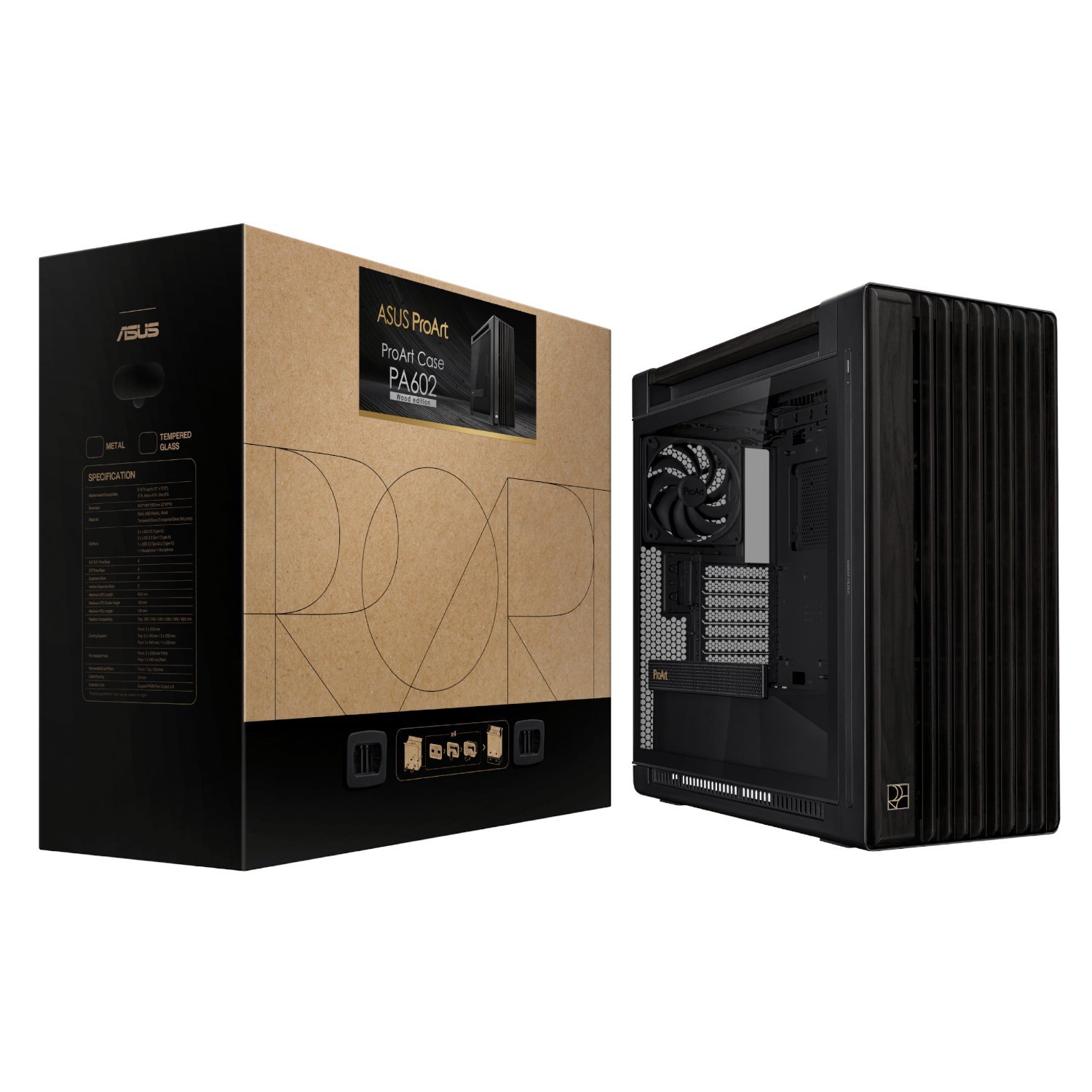 Asus ProArt PA602 Wood Edition Mid Tower ATX Chassis - Black - Image 8