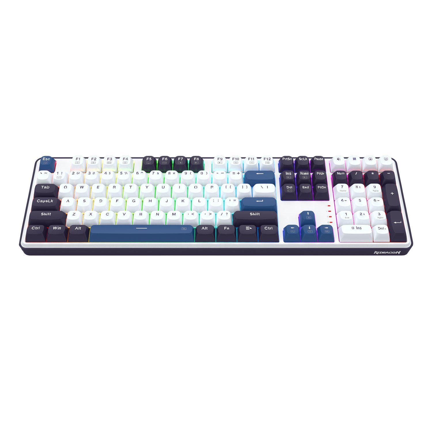 Redragon K689 WYVERN RGB Wired Mechanical Keyboard - White/Black - Image 4