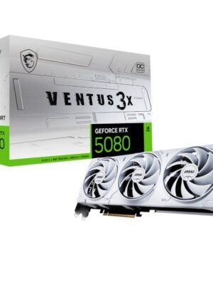 MSI GeForce RTX 5080 VENTUS 3X OC 16GB GDDR7 Graphics Card - White
