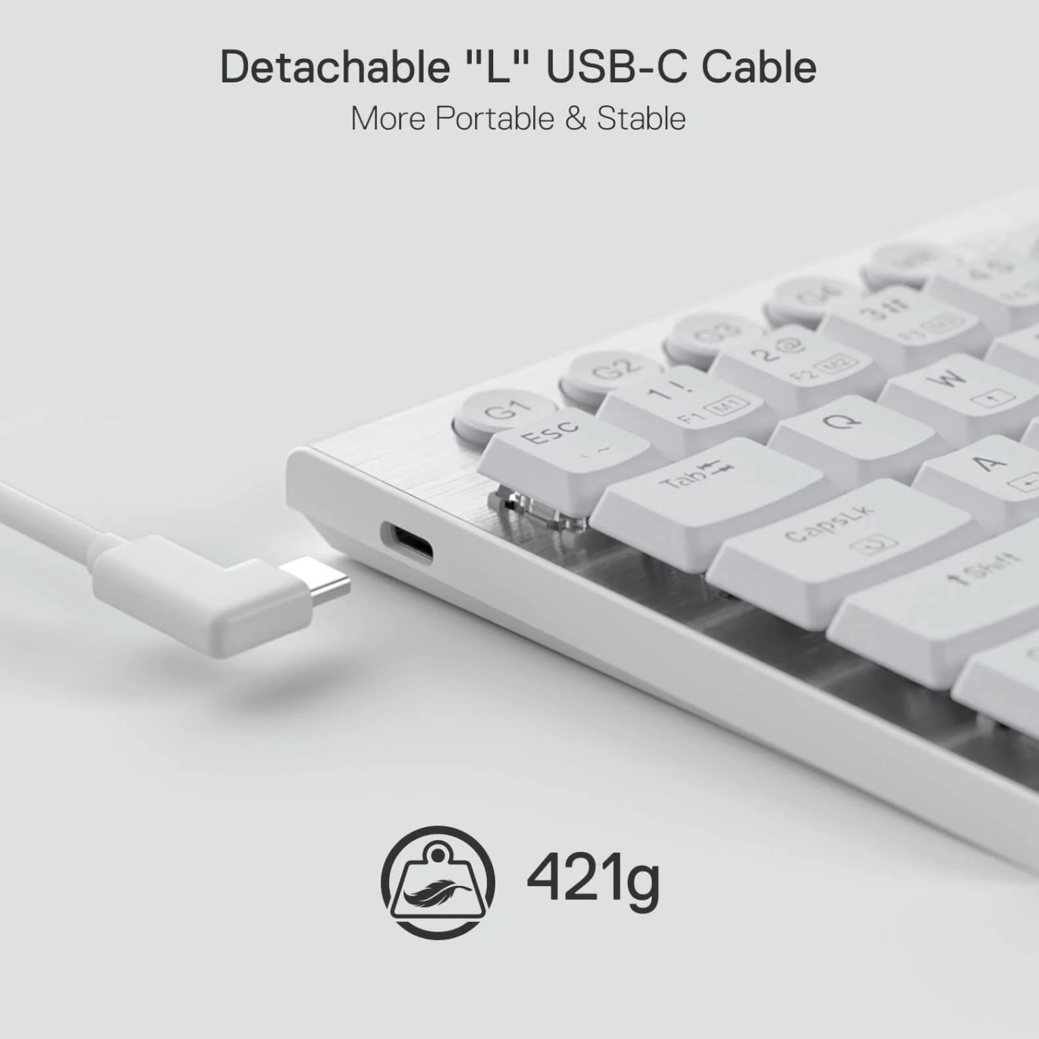 Redragon K632 HORUS Mini 60% RGB Wired Gaming Keyboard – White - Image 5