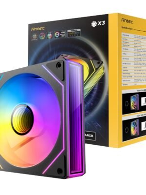 Antec VISION PWM 120mm ARGB Infinity Mirror Case Fan 3 Pack Black