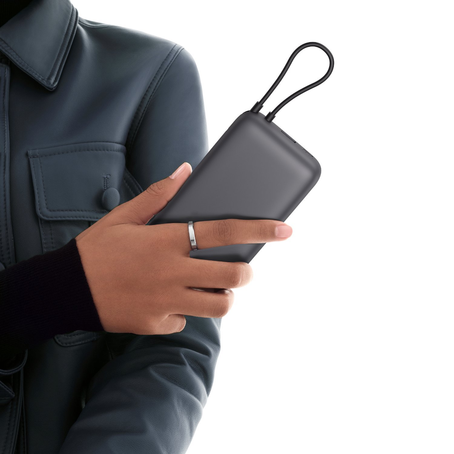 Xiaomi Power Bank 20000mAh (Integrated Cable) - Grey - Image 4