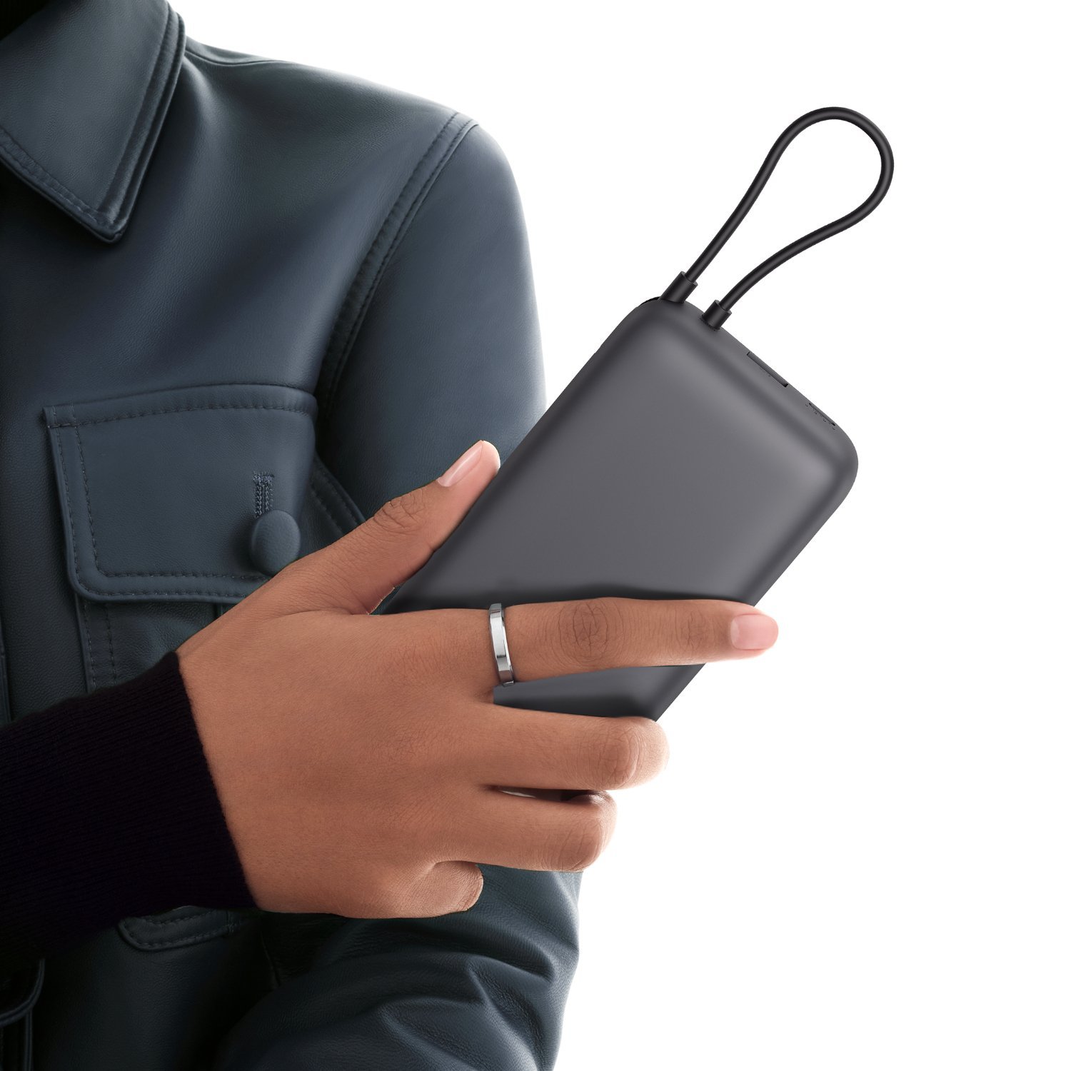 Xiaomi Power Bank 20000mAh (Integrated Cable) - Dark Grey - Image 4