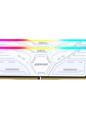 GeIL Gemini RGB 32GB DDR5 6000MHz Desktop Gaming Memory Kit (2 x 16GB) – White