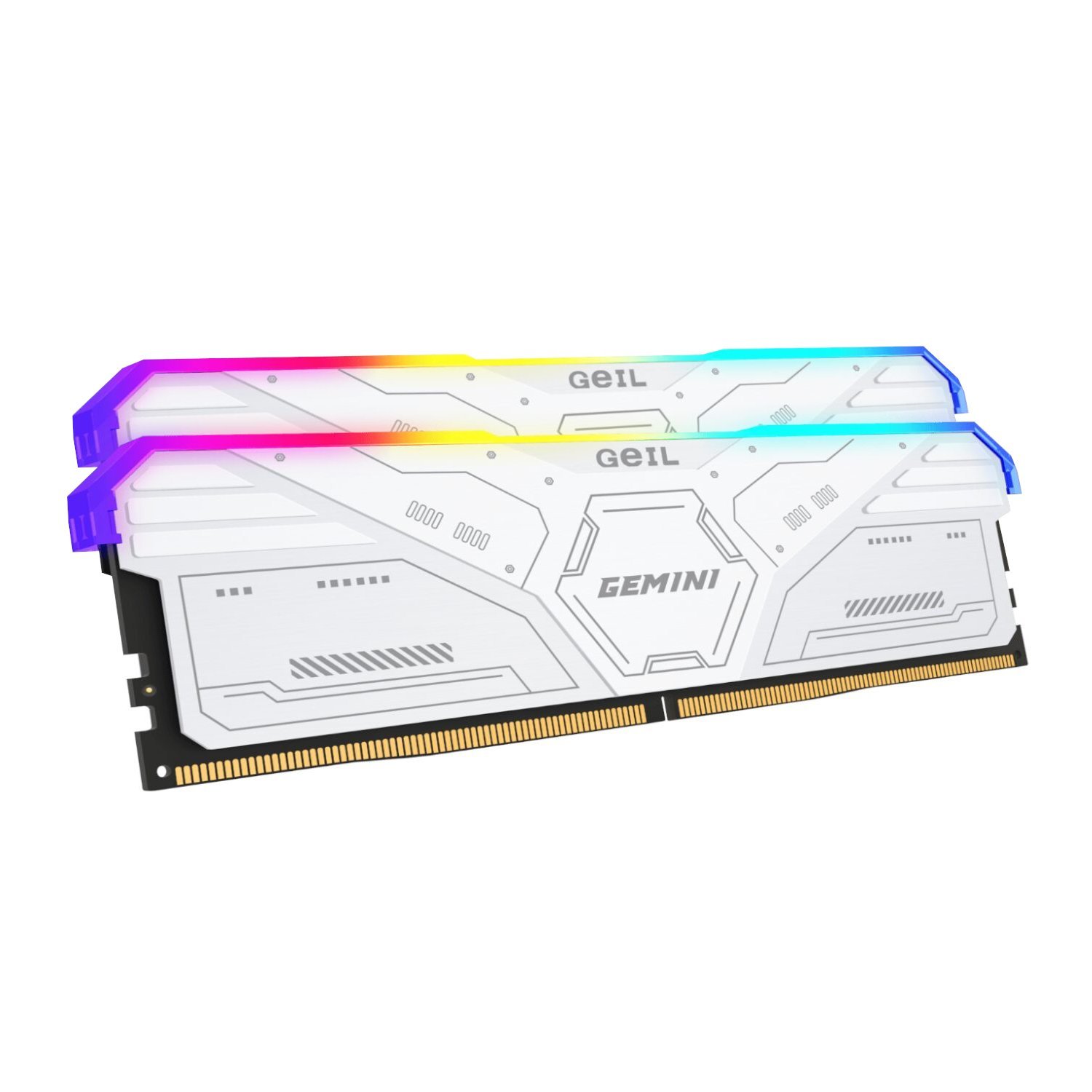 GeIL Gemini RGB 32GB DDR5 6000MHz Desktop Gaming Memory Kit (2 x 16GB) – White - Image 3