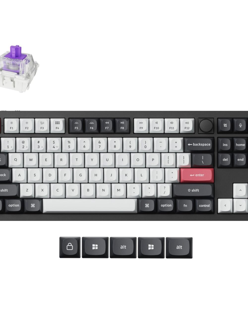 Keychron Q3 HE QMK 80% Wireless Custom Mechanical Keyboard (Nebula Switch) – Carbon Black