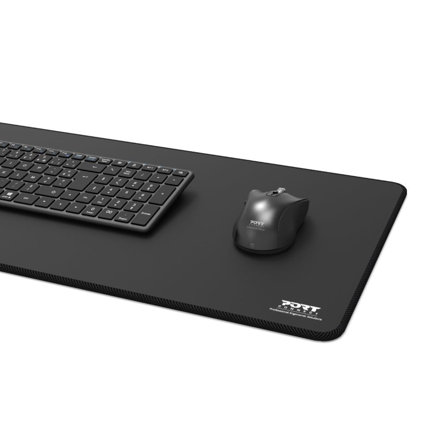 Port Connect Professional Desk Pad - Black (300 x 700mm) - Image 4