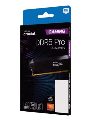 Crucial Pro 16GB 6400Mhz DDR5 Desktop OC Gaming Memory - Black